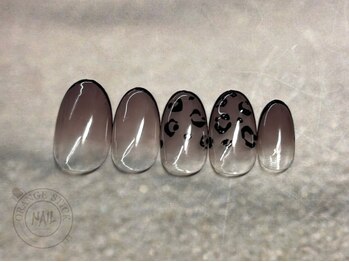 オレンジスティック/ヒョウ柄　レオパード　フレンチ