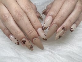 バレンタインネイル