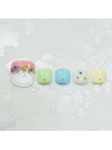 ネイルサロン エーナイン 札幌月寒店/春のフットネイル
