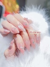 デリーネイル(Dely_nail)/透明感ちゅるんピンクのビジュー