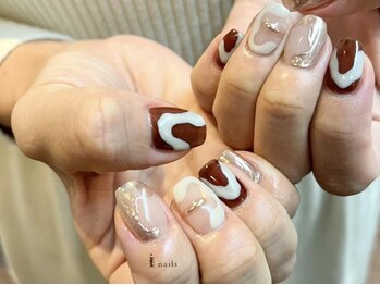アイネイルズ 渋谷店(I nails)/【Kana.y】ブラウンミラー