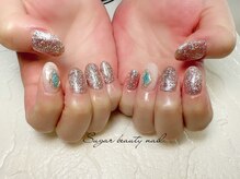 シュガービューティーネイルズ(Sugar Beauty Nails)/ラメグラデーションアート２本
