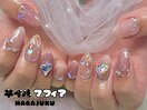 オーロラ/ラメ/ガラスネイル