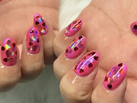 ハートホロネイル