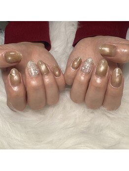 シードットネイル(Cee.nail)/秋ぼシンプル×ツイード