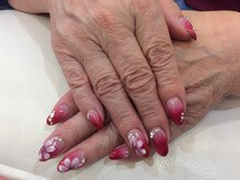 シャンネイルケアサロン(Shan Nail caresalon)/赤ラメネイル