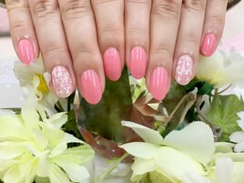 ツイードネイル☆ピンク系