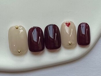 アイネイルズ 天神今泉店(I-nails)/【kotone.n】秋ハートネイル