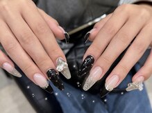 リンドネイル バイ モカ アンド ララ(Lind nail by moca and LaLa)/【mian】黒キルティング