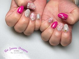 【自爪ネイル】ショートツイード