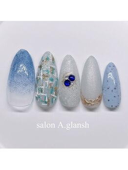 サロン アグランシュ(salon A.glansh)/ツイードネイルもオッケー☆