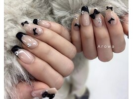 黒リボンネイル