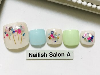 ネイリッシュサロン エー(Nailish Salon A)/2017/Footパステルシェル