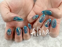 エリナネイルサロン池袋(Alina Nail Salon)/オーロラフィルムネイル
