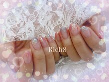 ネイルアンドまつげエクステ リッチエイト 原宿店(Rich8)/オーロララメ☆ラメグラネイル