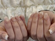 アイネイルズ 梅田店(I nails)/手描きフラワーフレンチ