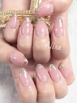エリナネイルサロン池袋(Alina Nail Salon)/ガラスフレンチネイル