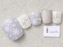 アイネイルズ 三宮店(I nails)/スノーパウダーネイル￥8000