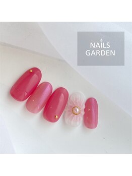 ネイルズガーデン(NAILS GARDEN)/ぷっくりフラワーネイル