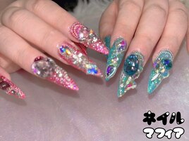 ゴテゴテフラッシュネイル