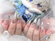 プティネイル 池袋(Puty Nail)/水色マグネットネイル スカルプ