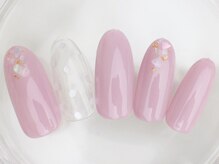 ネイルサロン あかねいろ/春夏　シェル　クリアネイル