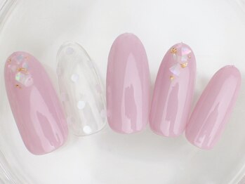 ネイルサロン あかねいろ/春夏 シェル クリアネイル