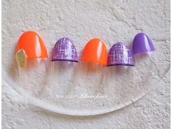 ネイルサロン ブランシュール(Nail Salon Blancheur)/ツイードのハーフフレンチ