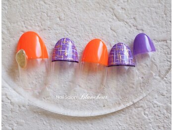 ネイルサロン ブランシュール(Nail Salon Blancheur)/ツイードのハーフフレンチ