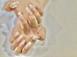 ☆韓国風キラキラリボンネイル☆