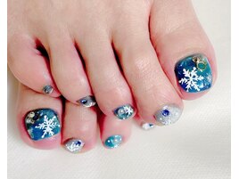フットネイル/雪結晶/アート10本