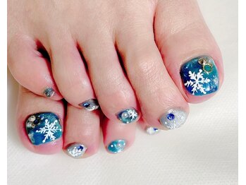 フットネイル/雪結晶/アート10本