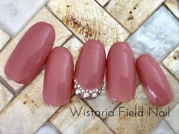 ウィスタリアフィールドネイル MONAD店(WISTARIA FIELD)/スタッズ ワンカラー