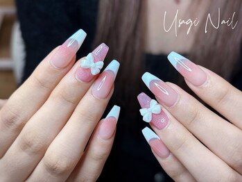 ウサギネイル 新大久保店(usagi nail)/マグネットフレンチ秋可愛い