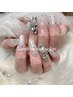 ＜チップ長さだし＋ジェル＞シンプル持ち込み120分やり放題　¥12,980 