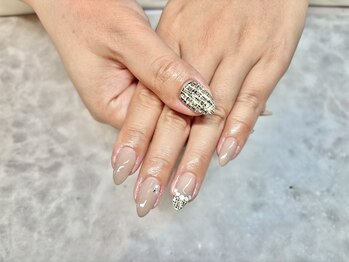 ネイル アイラッシュ 彩 熊谷店/ツイードネイル