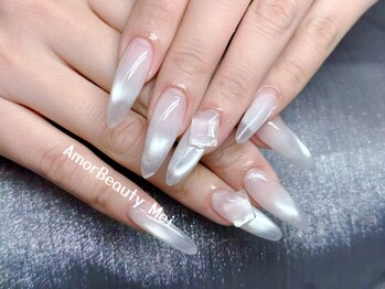 アモールビューティー 新宿店(Amor Beauty)/チップ長さだしマグネットネイル