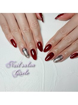 チェック柄ネイル