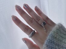 クレモアネイル 浦和店(CLEMORE NAIL)/シルバーチェックネイル