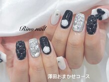 リノ ネイル(Rino nail)/ブラック×ホワイト　71151