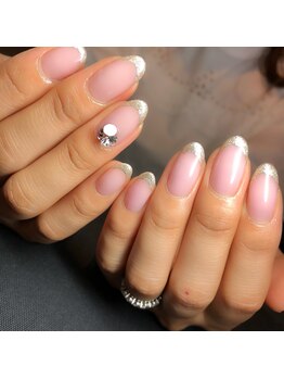 キャプラスネイル ミュウ(CAPLUS NAIL Mew)/ラメフレンチ