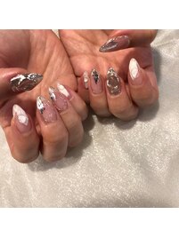シルバーニュアンスネイル☆