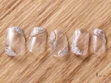 アイネイルズ 吉祥寺店(I nails)/ちぐはぐラメフレンチ[吉祥寺]