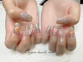 シュガービューティーネイルズ(Sugar Beauty Nails)/押し花埋めデザイン