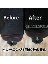 ラブレ 女性専用パーソナルトレーニングジム(Labre)/歪み改善：ピラティス60分の変化