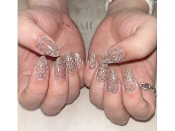 エスネイル 新宿西口店(es NAIL)/ブラウンフラッシュラメ