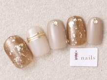 アイネイルズ 三宮店(I nails)/ブラウンベージュゴールド