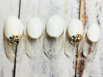 ネイルスタジオ アンビエント 表町店(Nail Studio ambient)/逆フレンチネイル