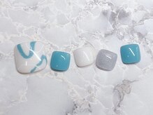 ネイルサロン クラーヴォ(cravo)/フットシンプルアートコース　7