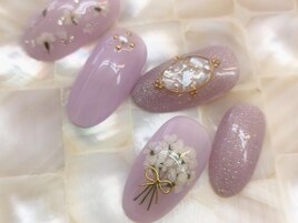 【押し花ネイル】